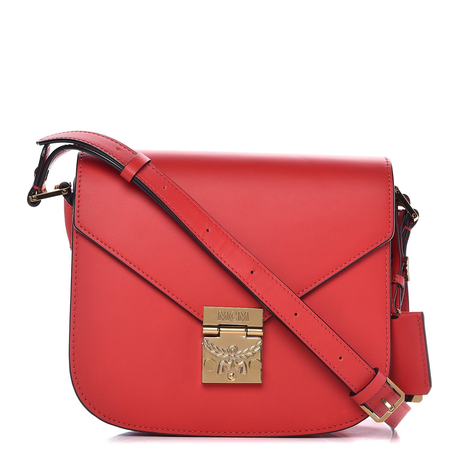 MCM Calfskin Patricia Crossbody Bag Ruby Red 1 of 10