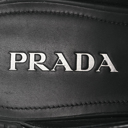 Prada Spazzolato Triangle 40mm Loafer Mules 37 Black 9 of 16