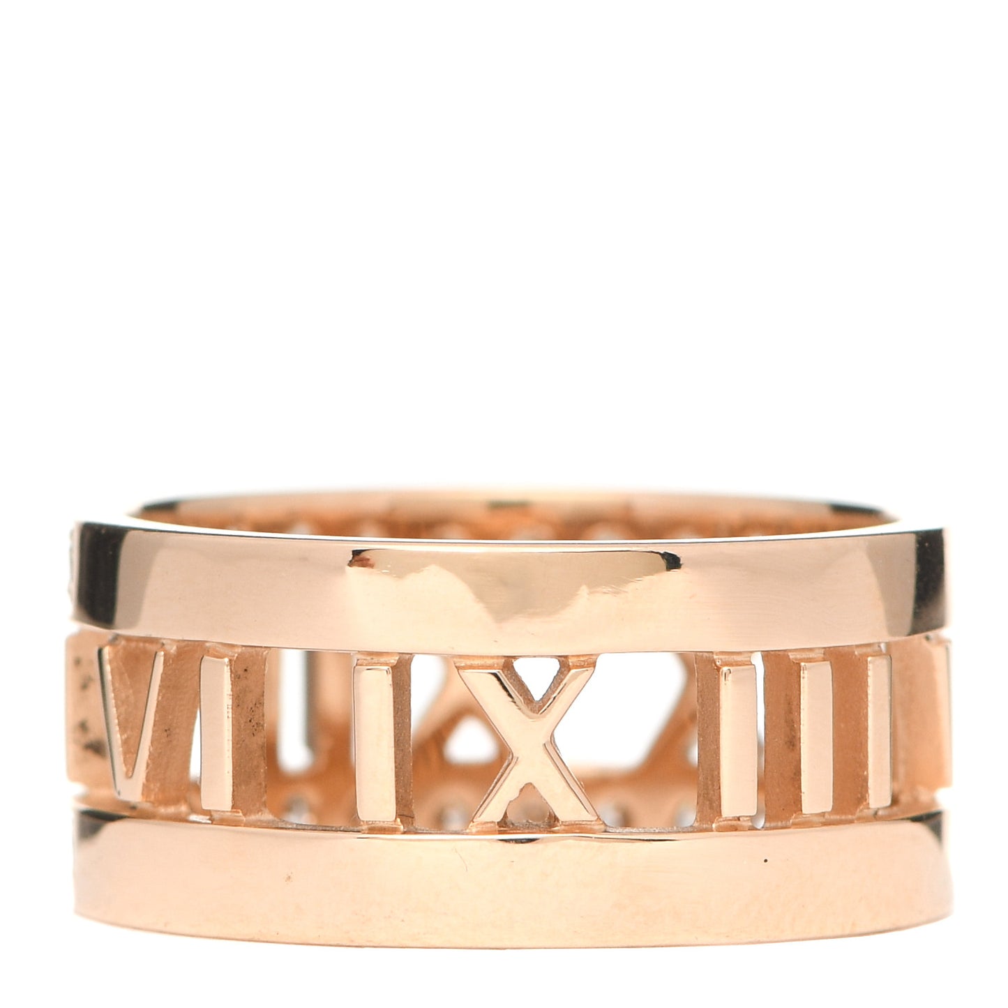 18K Rose Gold Diamond Wide Atlas Open Ring 54 7