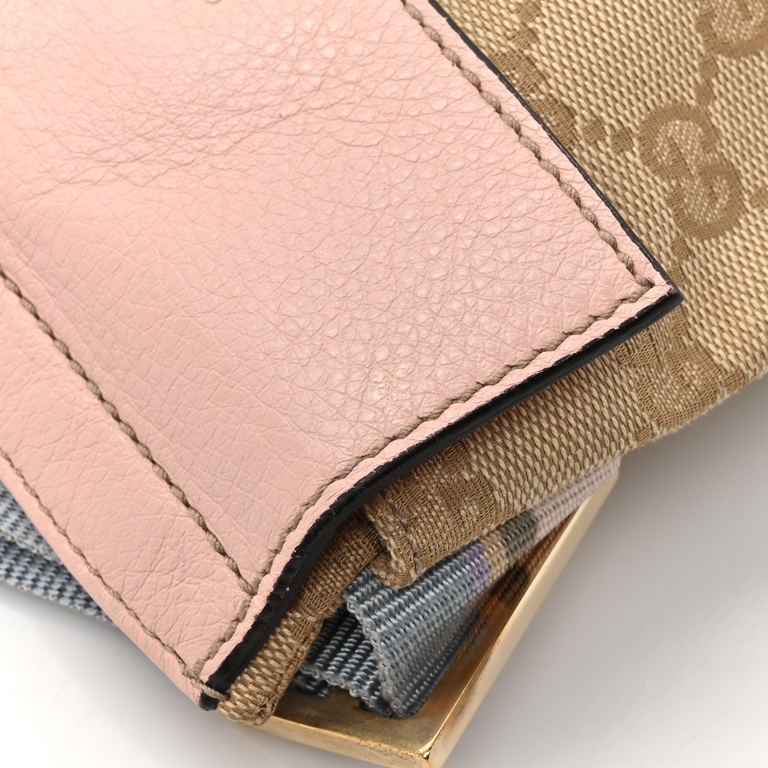 Gucci GG Monogram Web Double Pocket Belt Bag Pink 13 of 16