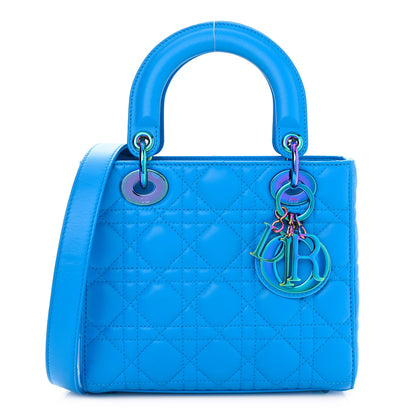 Christian Dior Lambskin Cannage Small Lady Dior Bright Blue 1 of 11