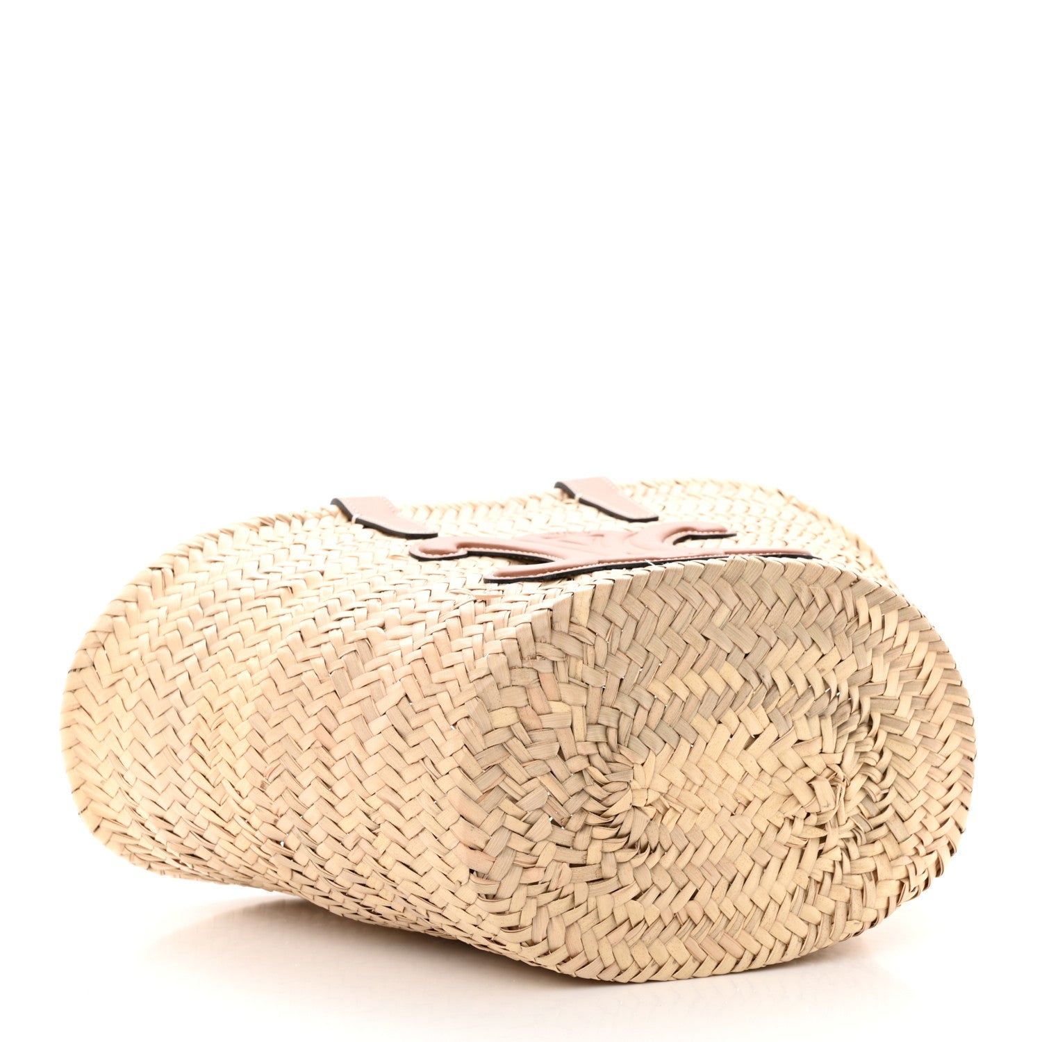 Celine Raffia Calfskin Triomphe Teen Panier Tan 4 of 9