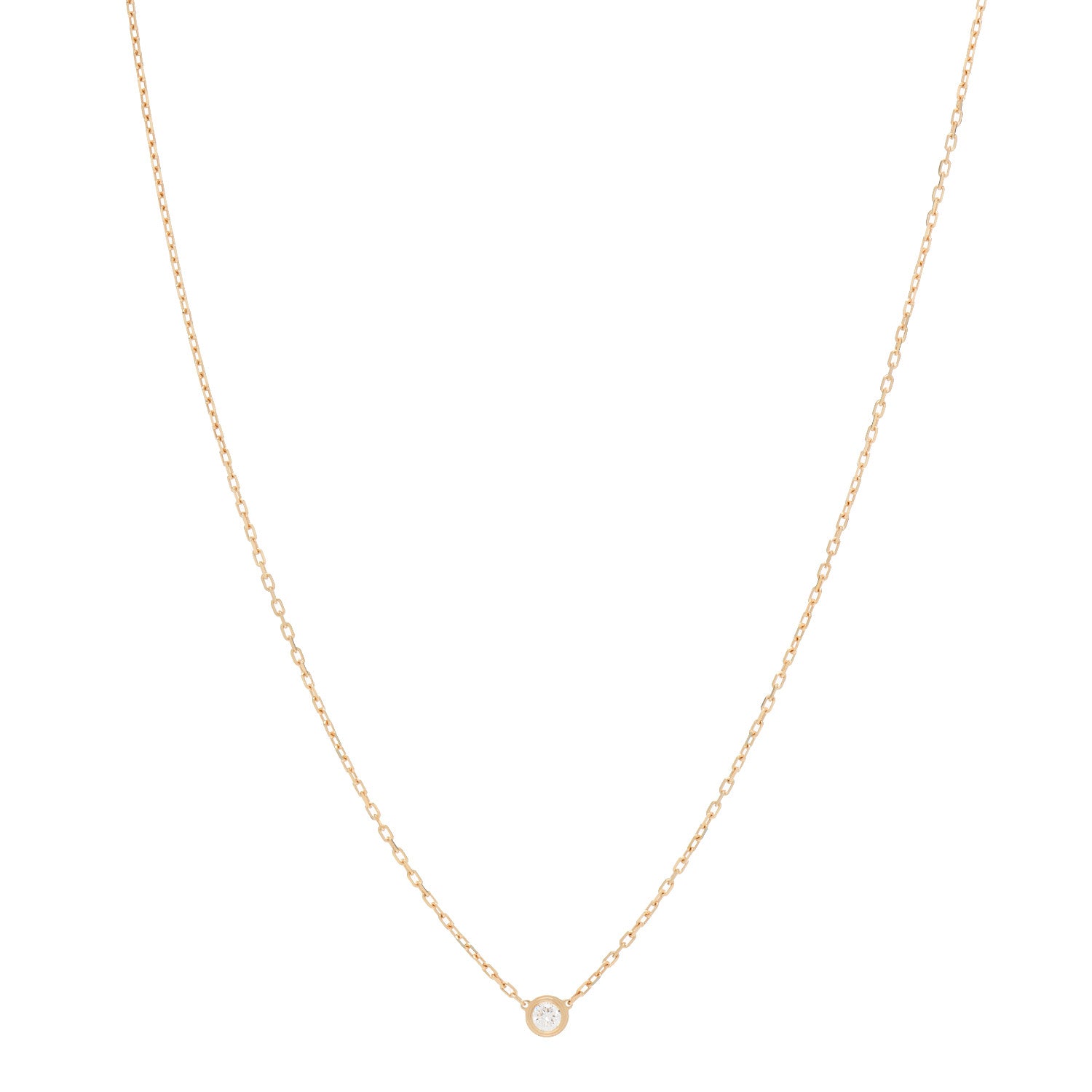Cartier 18K Yellow Gold Diamond SM D'Amour Pendant Necklace 1 of 6