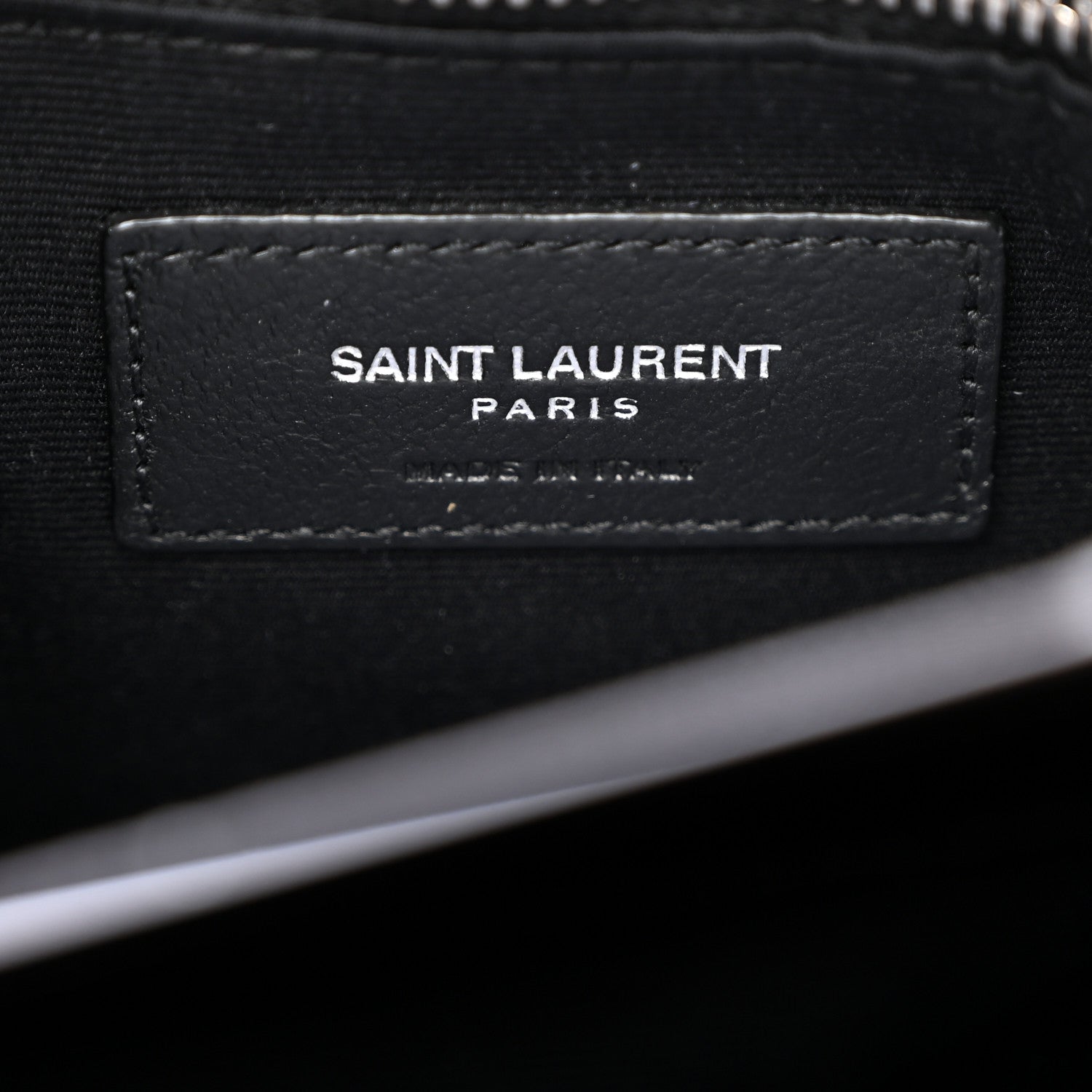 Saint Laurent Calfskin Y Quilted Monogram Toy Loulou Crossbody Bag Black 6 of 11