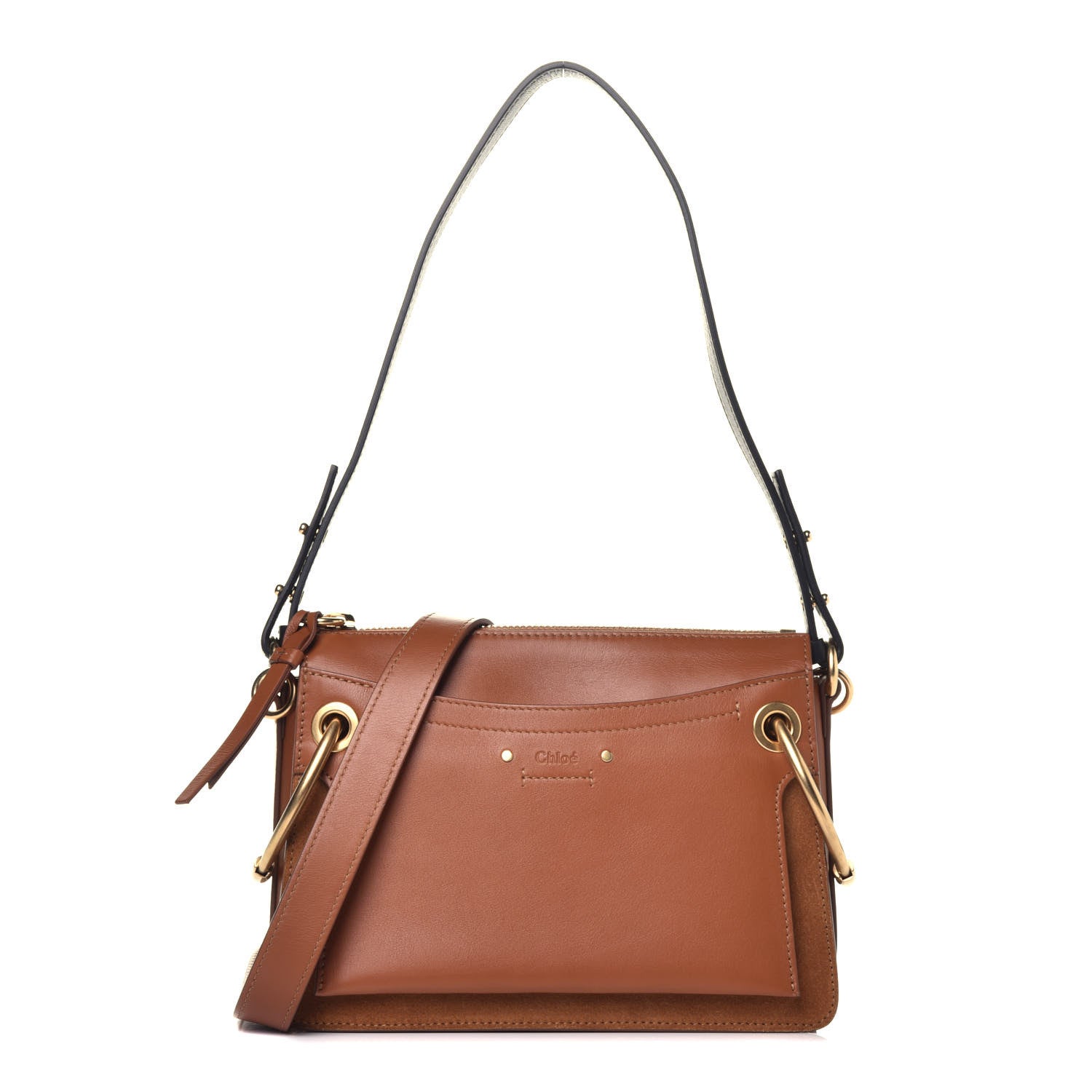 Chloe Calfskin Suede Small Roy Bag Caramel 1 of 10