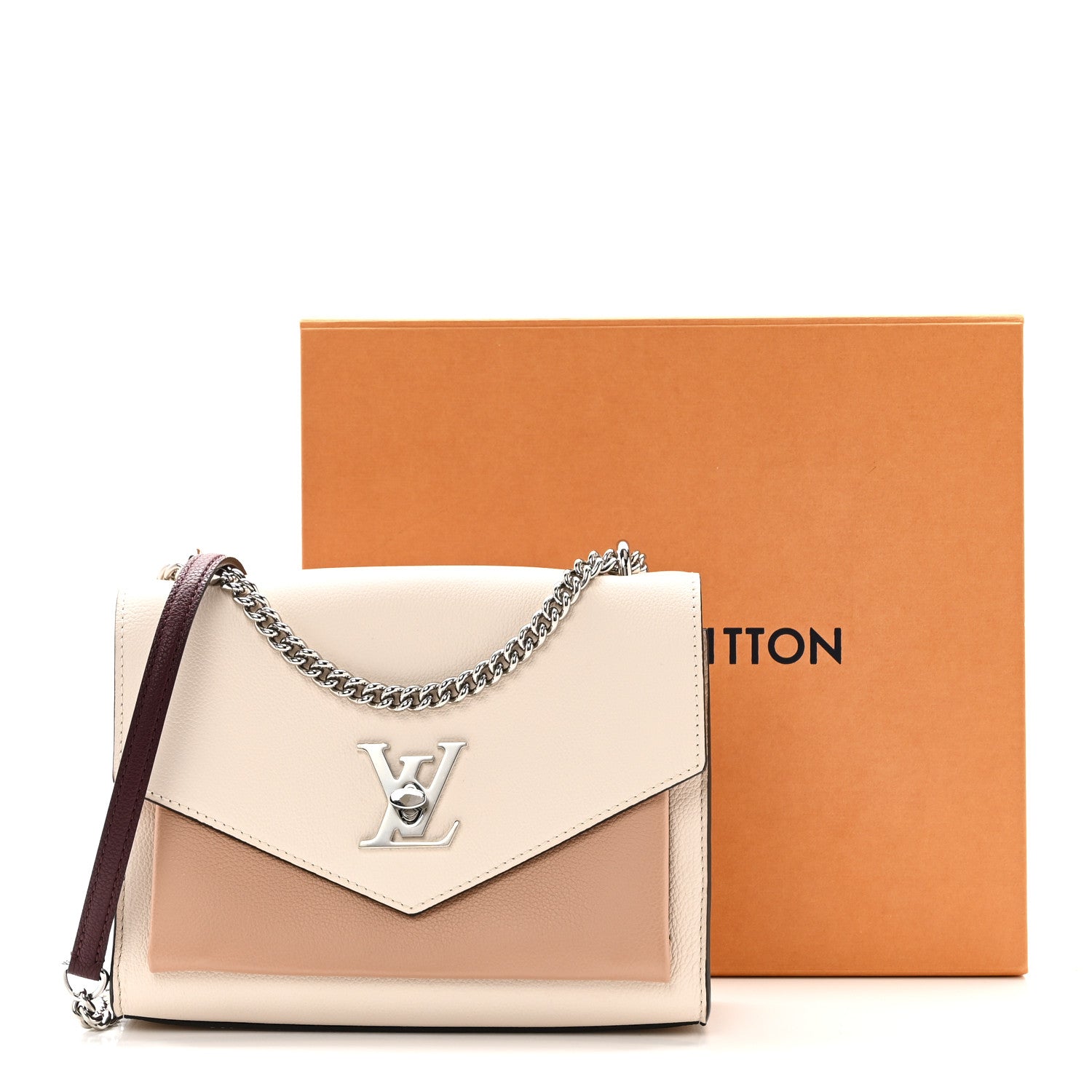 Louis Vuitton Soft Calfskin My Lockme Chain Bag BB Rose Silk Quartz Calla 10 of 10
