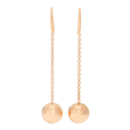 Tiffany 18K Rose Gold 10mm HardWear Ball Hook Drop Earrings 1 of 4
