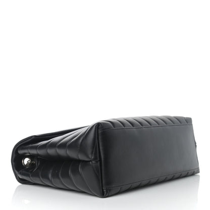 Saint Laurent Calfskin Y Quilted Monogram Medium Loulou Chain Satchel Black 4 of 13