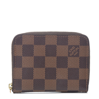 Louis Vuitton Damier Ebene Zippy Coin Purse Rose Ballerine 1 of 5