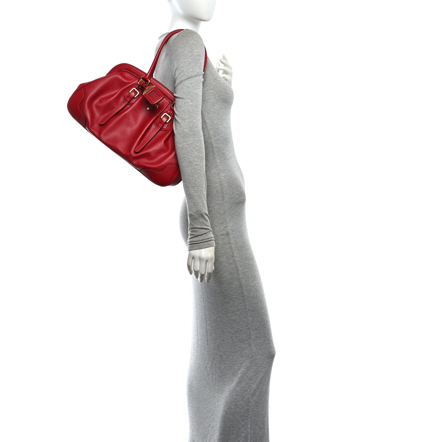Prada Cinghiale Antik Top Handle Bag Rubino 2 of 10