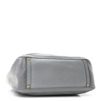 Salvatore Ferragamo Calfskin Raffia Betulla Tote Grey 6 of 17
