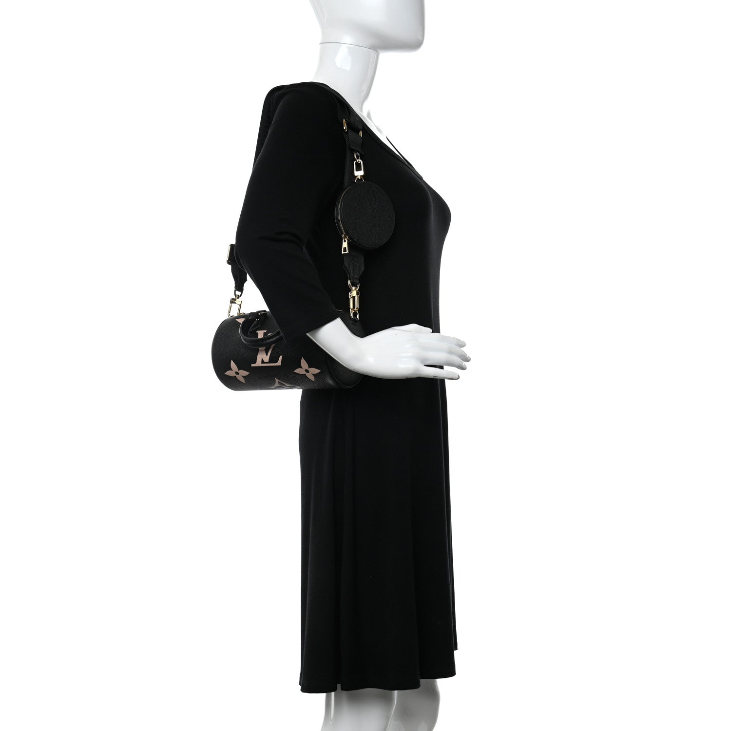 Louis Vuitton Empreinte Monogram Giant Papillon BB Black Beige 2 of 10