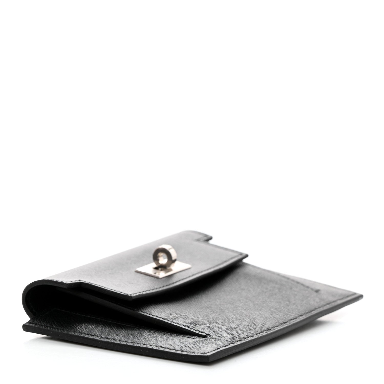 Hermes Epsom Kelly Pocket Compact Wallet Black 4 of 7