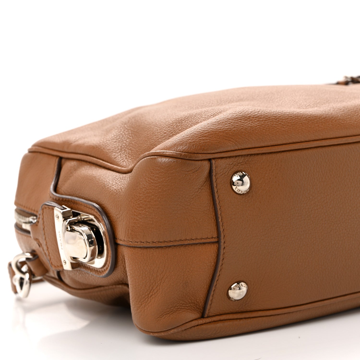 Prada Vitello Daino Satchel Nocciolo 10 of 13