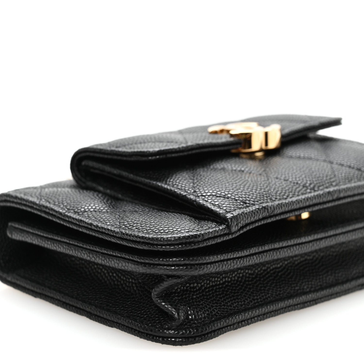 Chanel Caviar Quilted Pocket Twins Clutch With Chain  Black 9 of 11