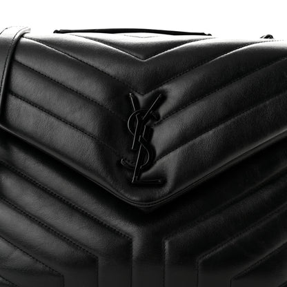 Saint Laurent Calfskin Y Quilted Monogram Medium Loulou Chain Satchel Black 8 of 10