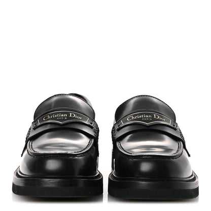 Christian Dior Brushed Calfskin Boy Platform Loafers 35.5 Black 3 of 11