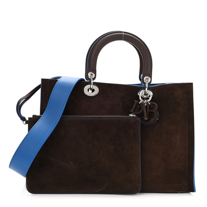 Christian Dior Suede Medium Diorissimo Tote Brown 1 of 7
