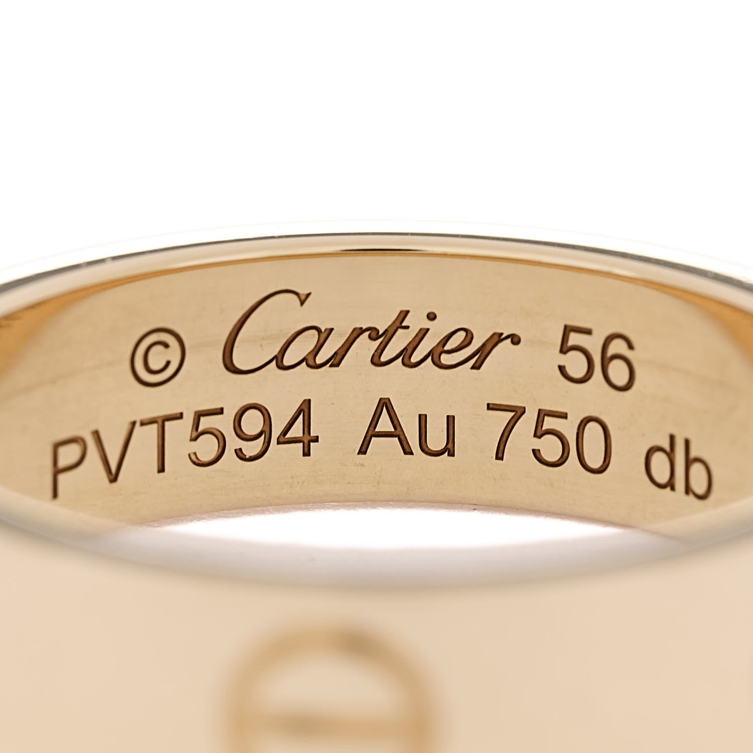 Cartier 18K Yellow Gold 5.5mm LOVE Ring 56 7.75 4 of 5
