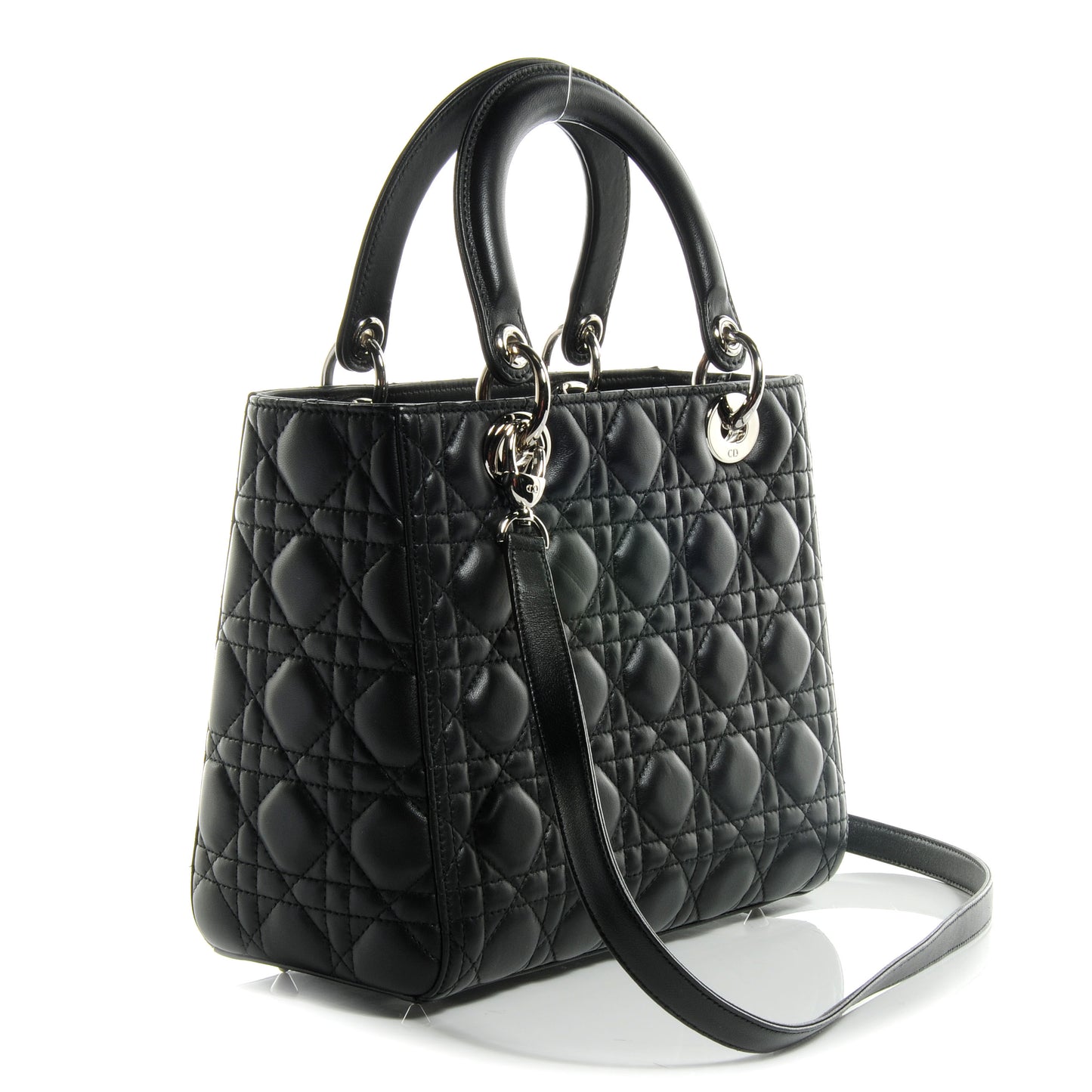 Lambskin Cannage Medium Lady Dior Black