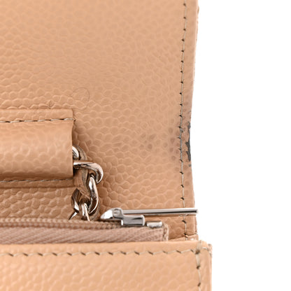 Chanel Caviar Quilted Wallet on Chain WOC Beige 15 of 18