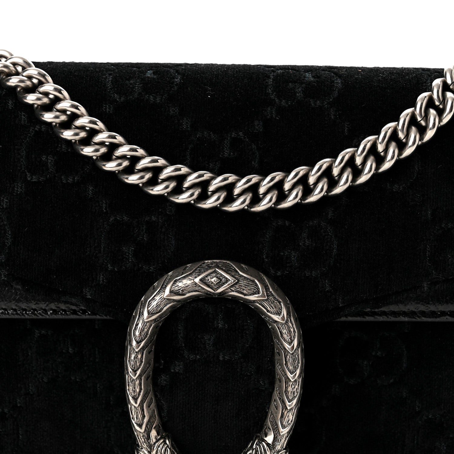 Gucci Velvet GG Monogram Small Dionysus Shoulder Bag Black 8 of 10
