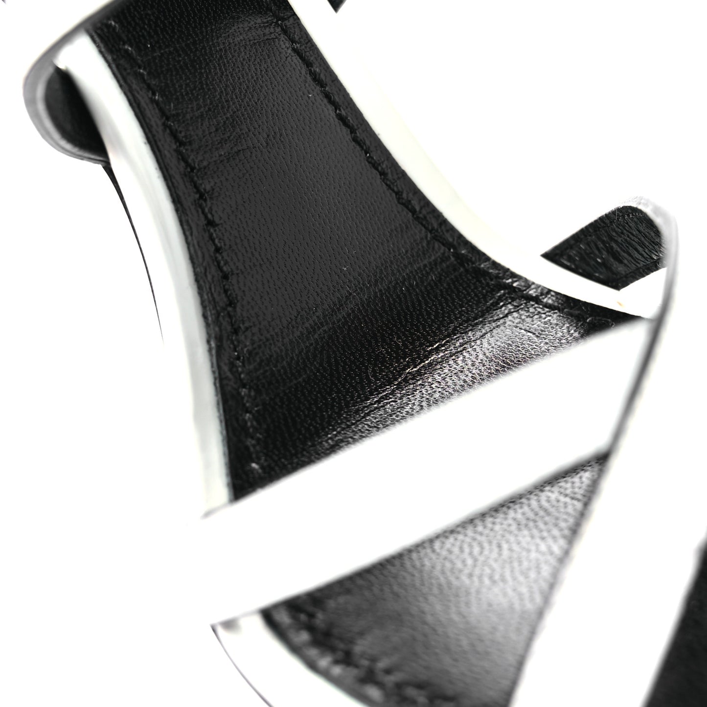 Patent Call Back Sandals 37 White