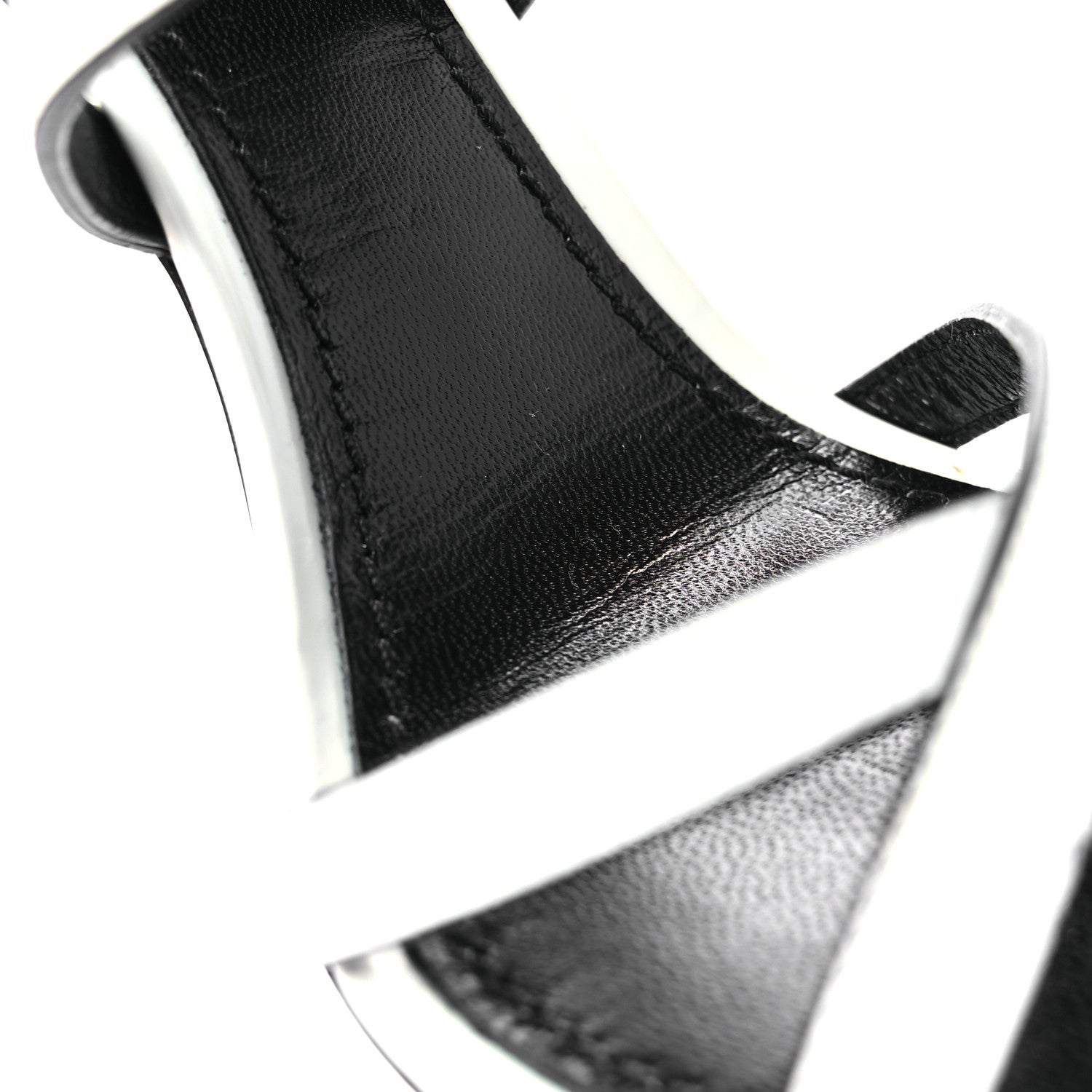 Louis Vuitton Patent Call Back Sandals 37 White 8 of 8