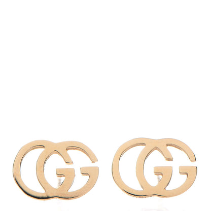 Gucci 18K Yellow Gold GG Tissue Stud Earrings 1 of 5