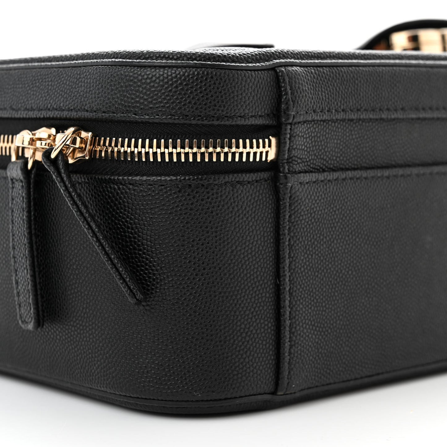 Caviar Quilted Large CC Filigree Vanity Case Black