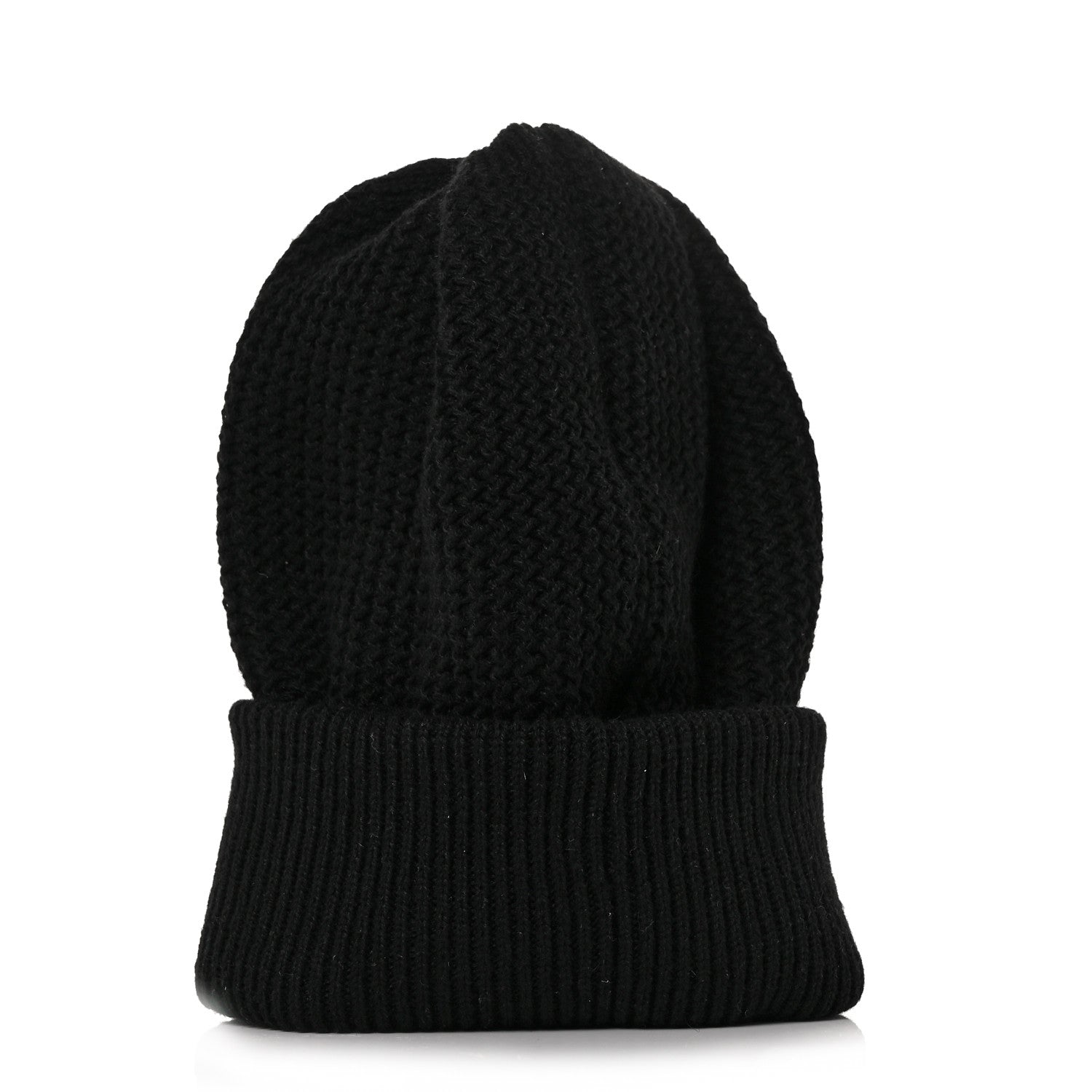 Chanel Cashmere Sequin Logo Beanie Hat Black Gold 3 of 7