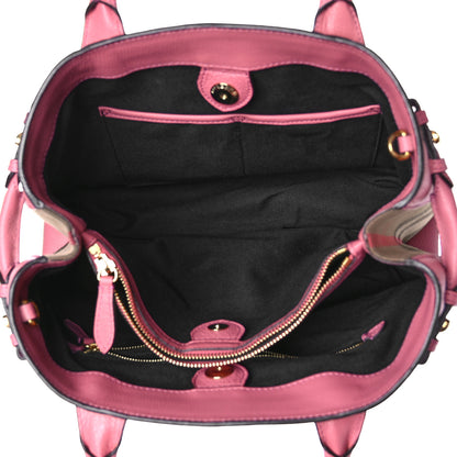 Burberry Grainy Calfskin House Check Medium Banner Tote Mauve Pink 5 of 10