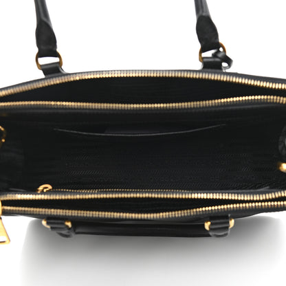 Prada Saffiano Small Galleria Double Zip Tote Black 4 of 13