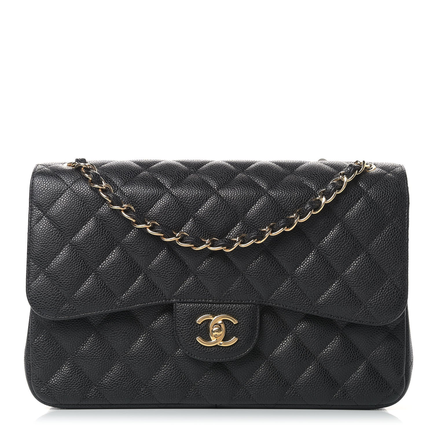 Chanel Caviar Quilted Jumbo Double Flap Black 1 of 9