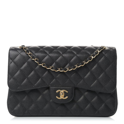 Chanel Caviar Quilted Jumbo Double Flap Black 1 of 9