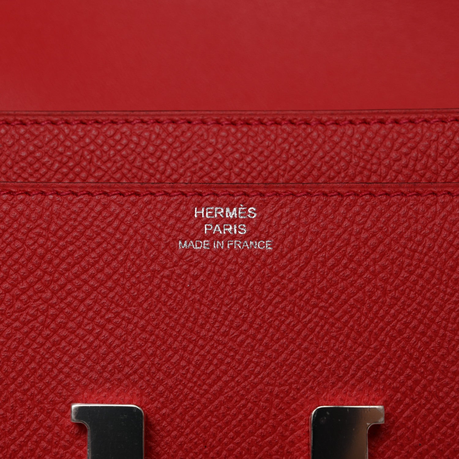 Hermes Epsom Constance Long Wallet Rouge Casaque 5 of 7