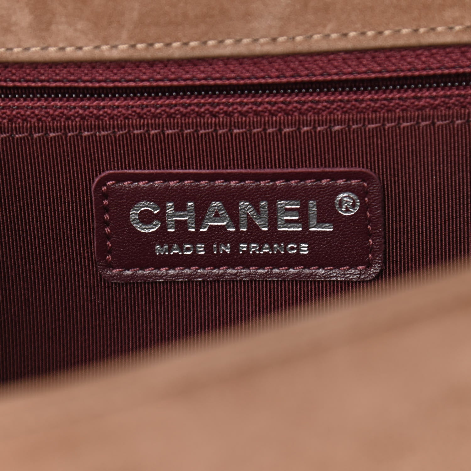 Chanel Nubuck Chevron Quilted New Medium Boy Flap Brown 6 of 12