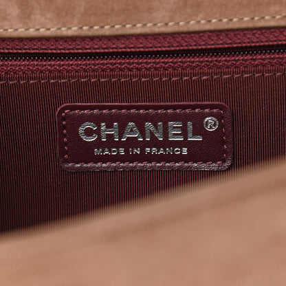 Chanel Nubuck Chevron Quilted New Medium Boy Flap Brown 6 of 12