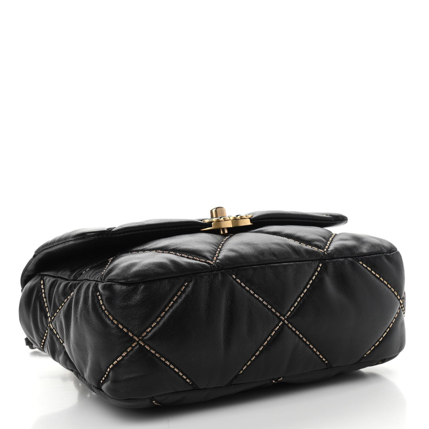 Chanel Lambskin Chain Quilted Medium Chanel 19 Flap Black 4 of 10