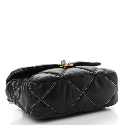 Chanel Lambskin Chain Quilted Medium Chanel 19 Flap Black 4 of 10