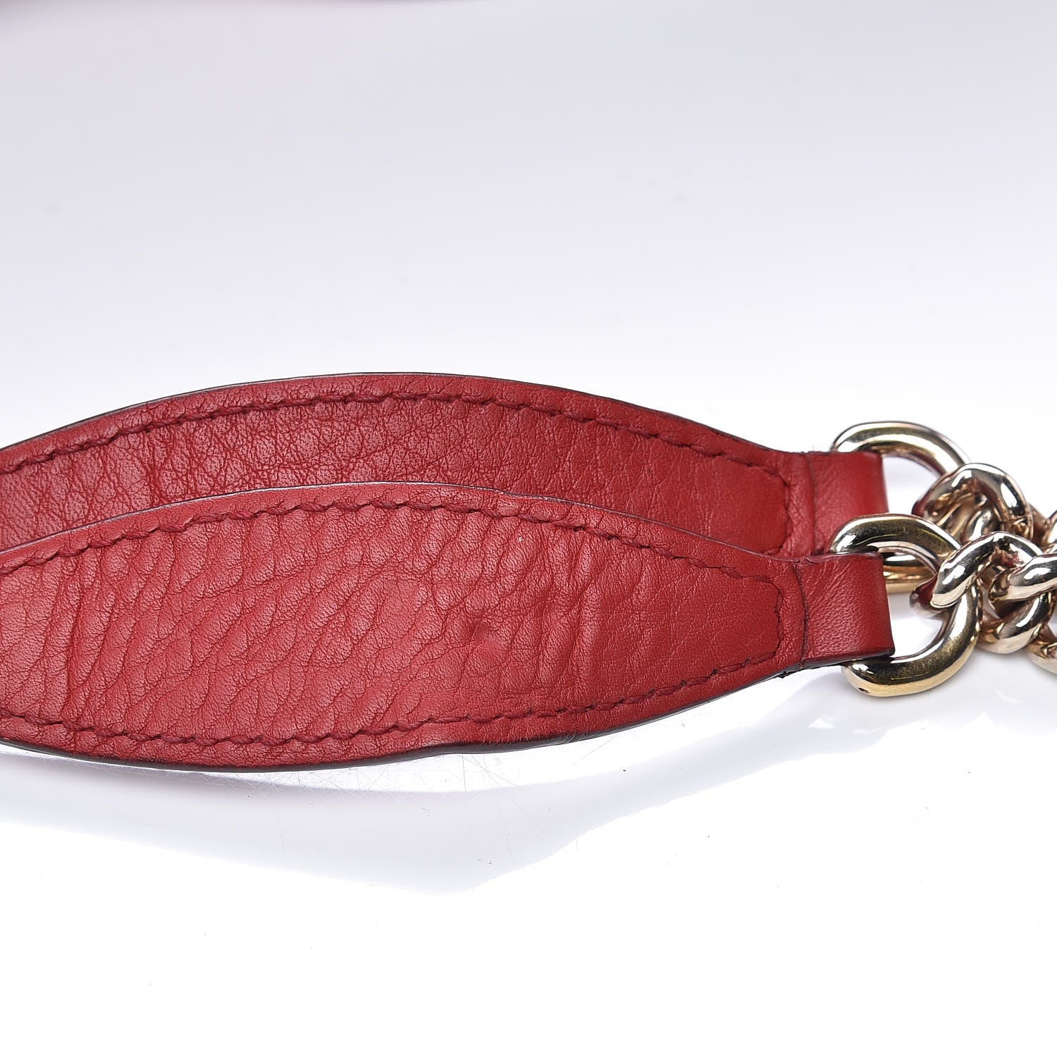 Gucci Pebbled Calfskin Medium Soho Chain Shoulder Bag Tabasco Red 18 of 18