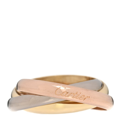 Cartier 18K Pink Yellow White Gold Classic Trinity Ring 61 9.5 1 of 4