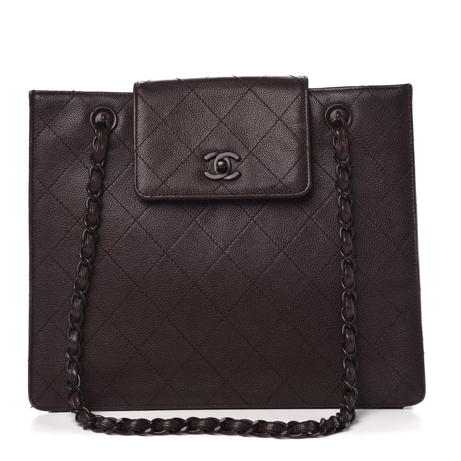Chanel Caviar Quilted Flap Shoulder Bag Brown 1 of 22