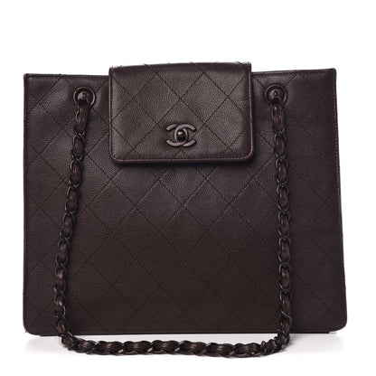Chanel Caviar Quilted Flap Shoulder Bag Brown 1 of 22