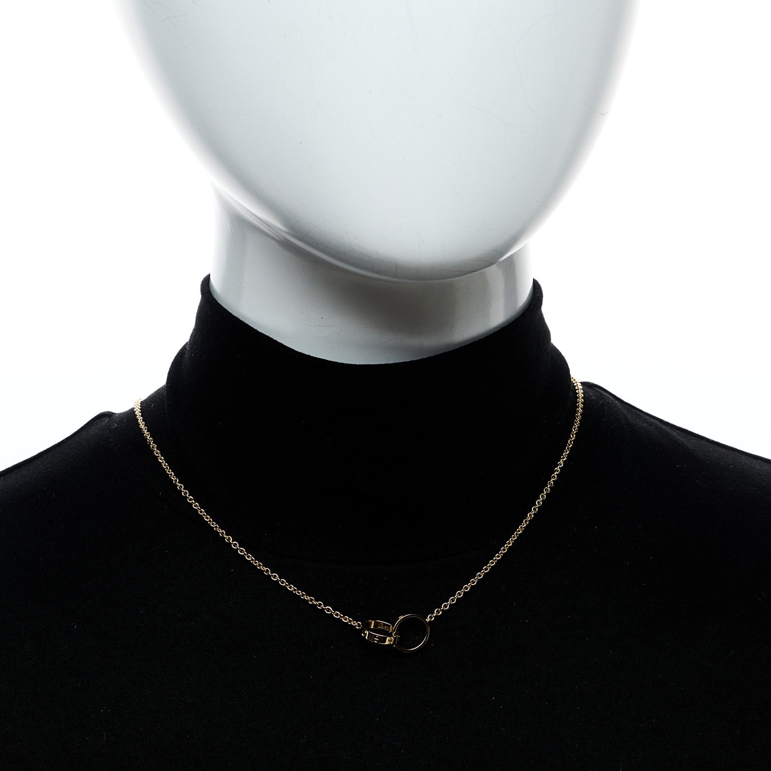 Cartier 18K Yellow Gold Interlocking LOVE Necklace 2 of 8