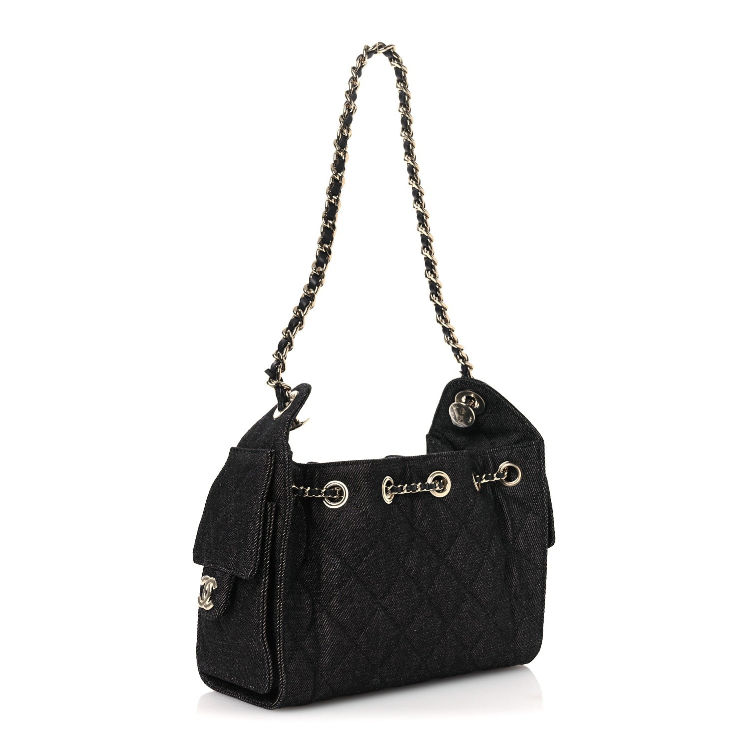 Chanel Denim Quilted Mini Chanel 25 Handbag Dark Blue 1868692