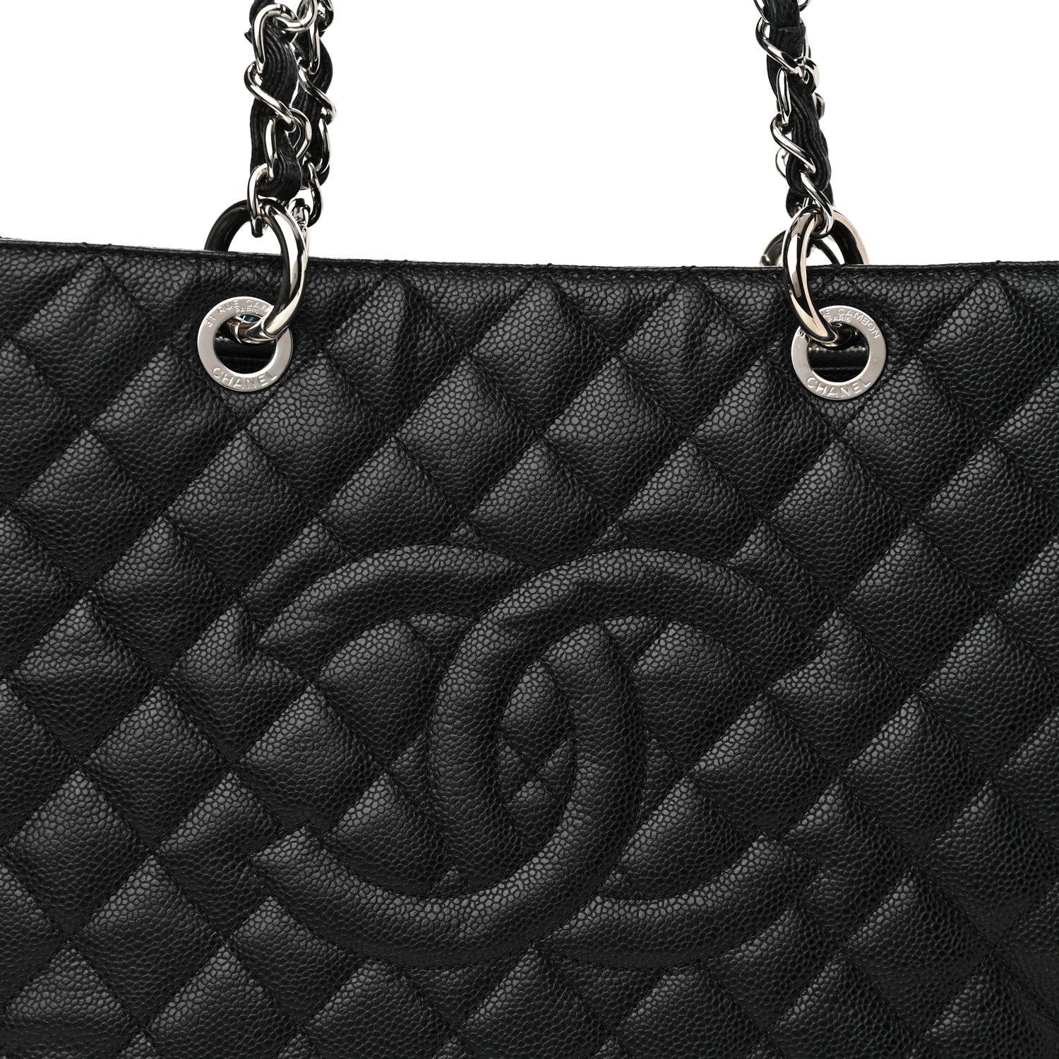 Chanel Caviar Quilted Grand Shopping Tote GST Black 8 of 10