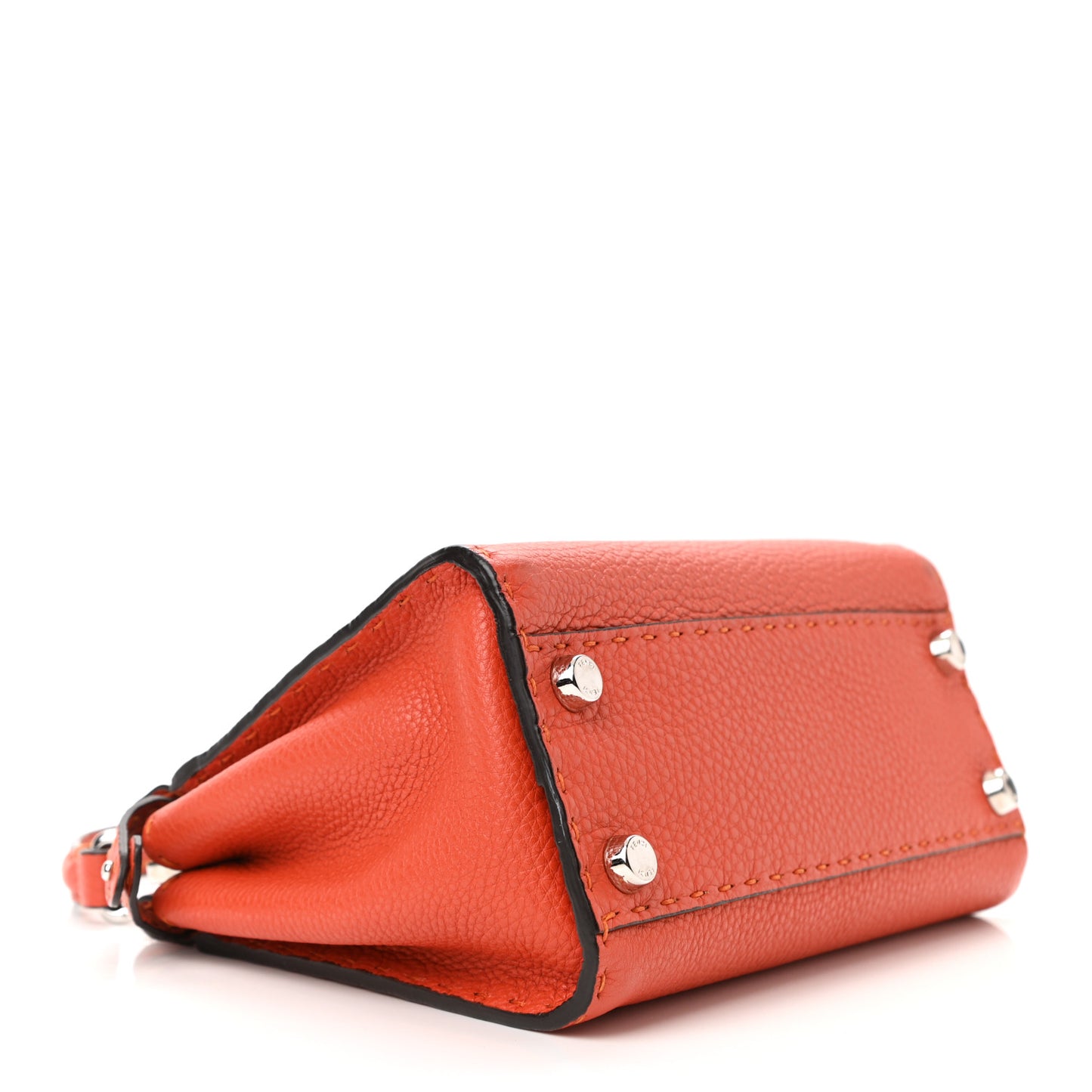 Cuoio Romano Selleria Mini Peekaboo Iconic Satchel Dark Orange