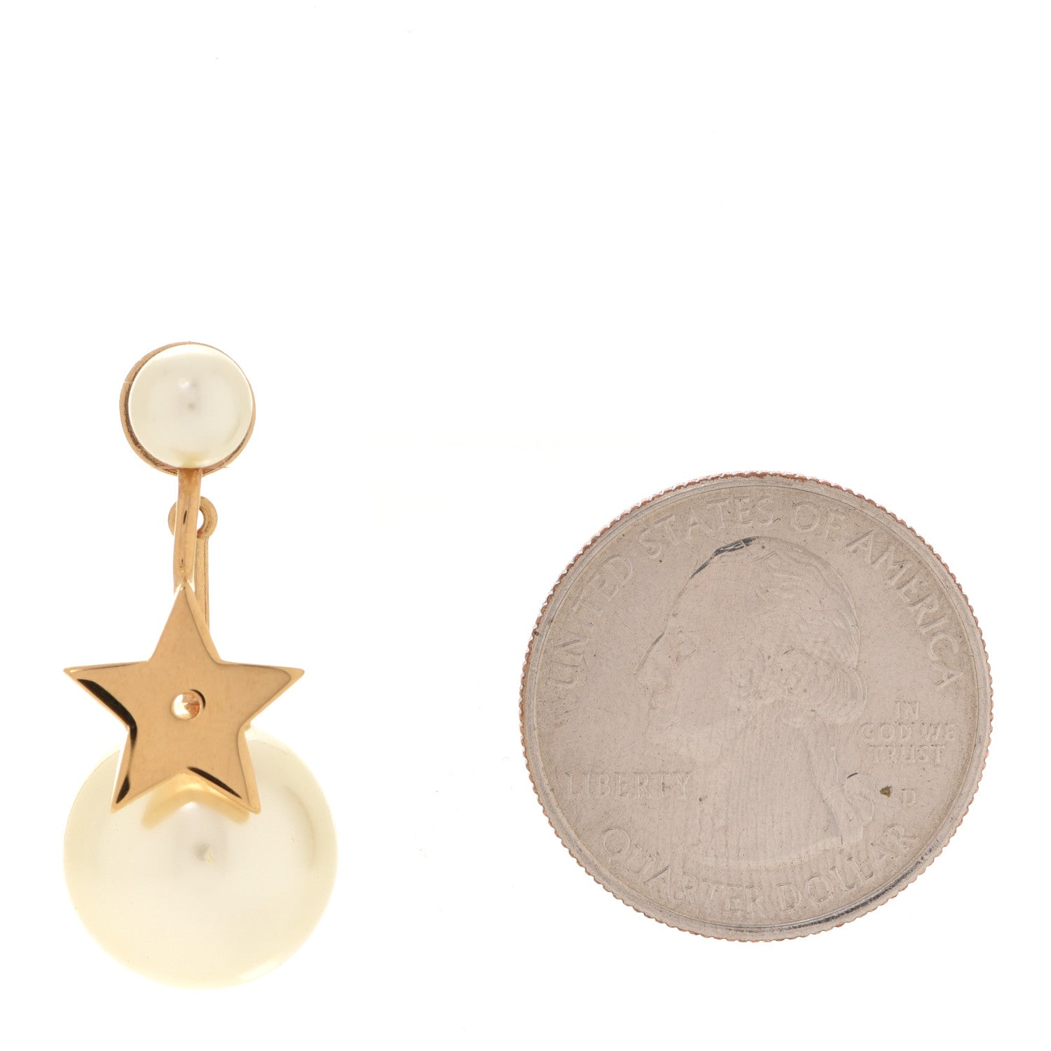 Christian Dior Pearl My ABCDior Tribales Etoile Earring Gold 2 of 5
