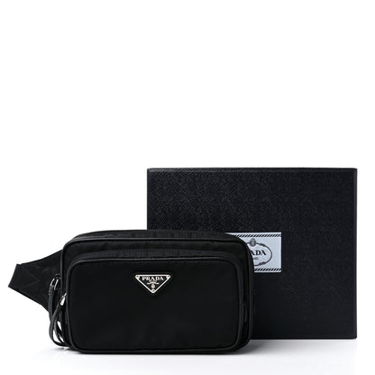 Prada Tessuto Nylon Saffiano Belt Bag Black 11 of 11